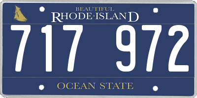 RI license plate 717972