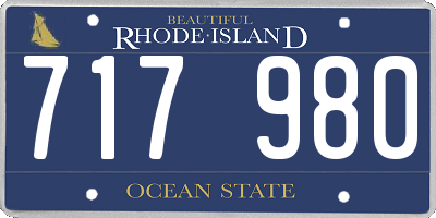 RI license plate 717980