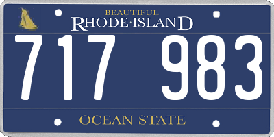 RI license plate 717983