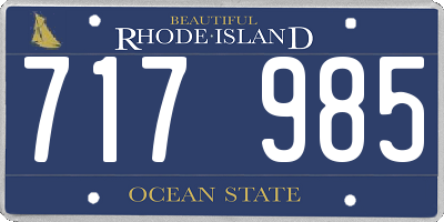 RI license plate 717985