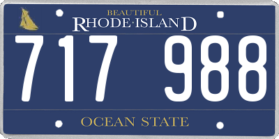 RI license plate 717988