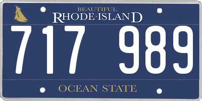 RI license plate 717989
