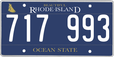 RI license plate 717993
