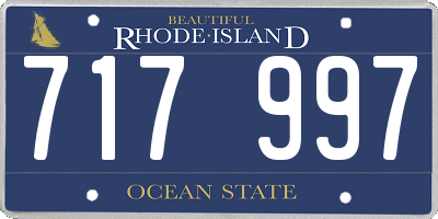RI license plate 717997