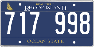 RI license plate 717998