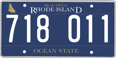 RI license plate 718011