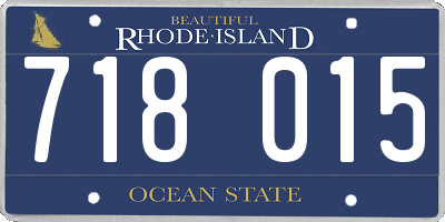 RI license plate 718015