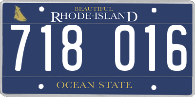 RI license plate 718016