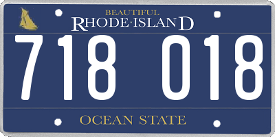 RI license plate 718018