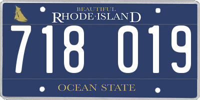 RI license plate 718019