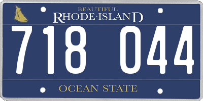 RI license plate 718044