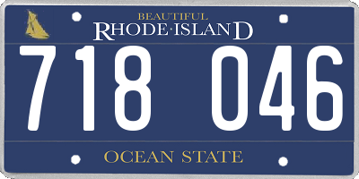 RI license plate 718046