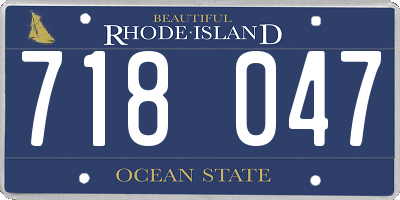 RI license plate 718047