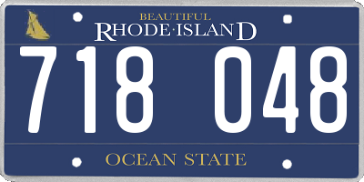 RI license plate 718048