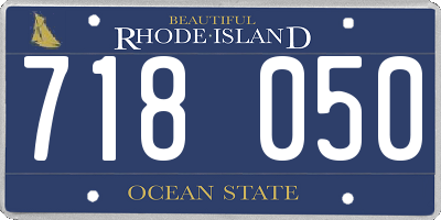 RI license plate 718050