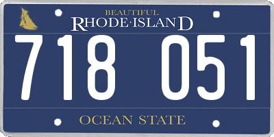 RI license plate 718051