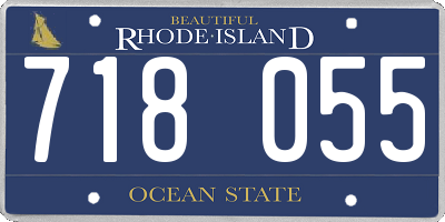 RI license plate 718055