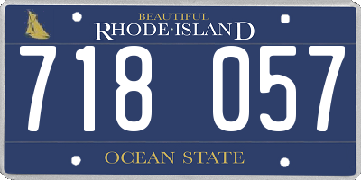 RI license plate 718057