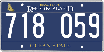 RI license plate 718059