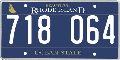 RI license plate 718064