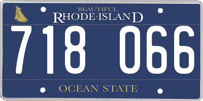 RI license plate 718066
