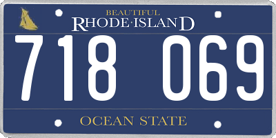 RI license plate 718069