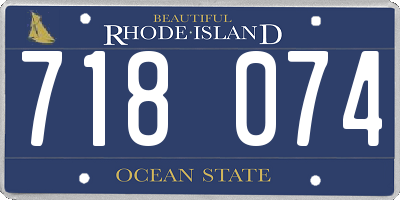 RI license plate 718074