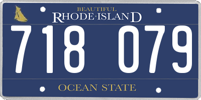 RI license plate 718079