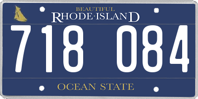 RI license plate 718084