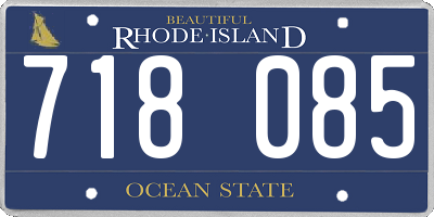 RI license plate 718085