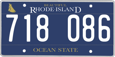 RI license plate 718086