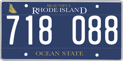 RI license plate 718088