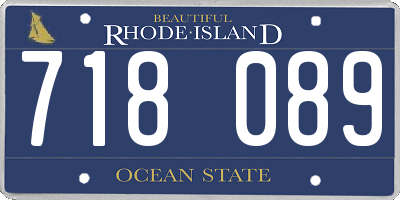 RI license plate 718089