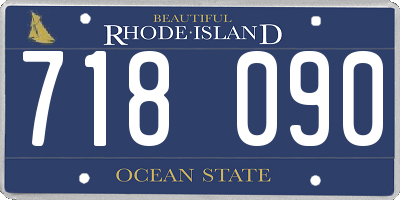 RI license plate 718090