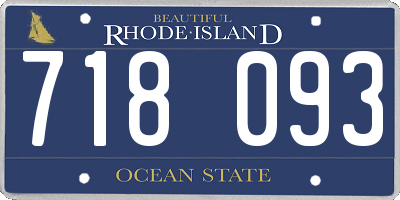 RI license plate 718093