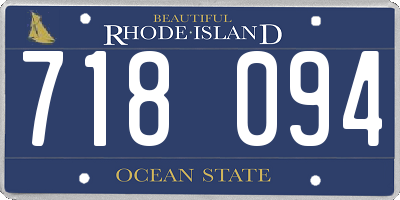 RI license plate 718094