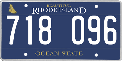 RI license plate 718096