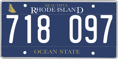 RI license plate 718097