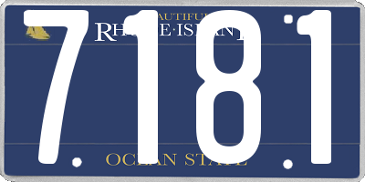 RI license plate 7181
