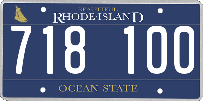 RI license plate 718100