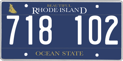 RI license plate 718102