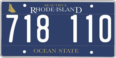 RI license plate 718110