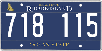 RI license plate 718115