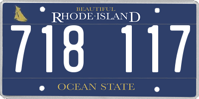 RI license plate 718117