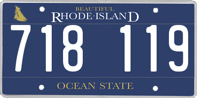 RI license plate 718119