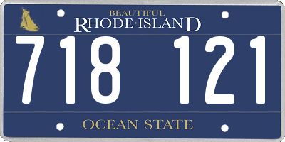 RI license plate 718121