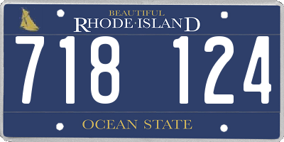 RI license plate 718124