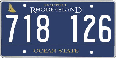 RI license plate 718126