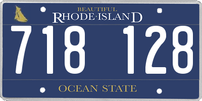 RI license plate 718128