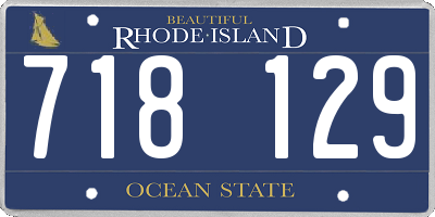 RI license plate 718129